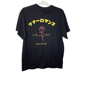 Blue Crown LA To NY Coast To Coast Black Rose Shirt L NWT NEW Mens